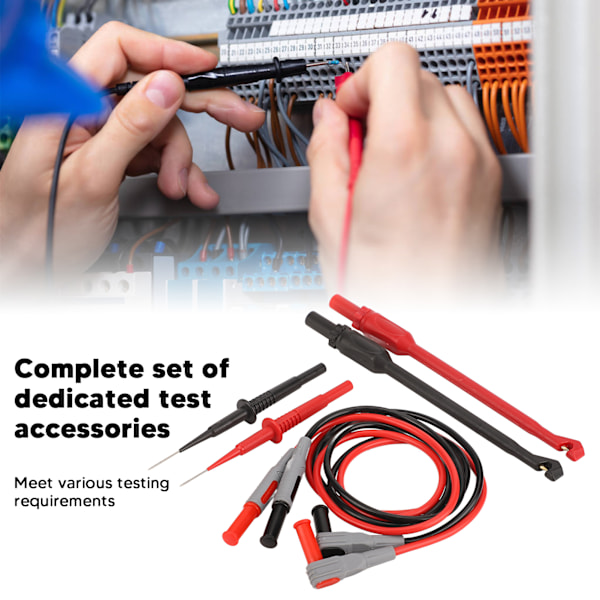 Multimeter Testledningssats Mässing PVC PA Hållbar Slitstark 4mm Stickpropp Noggrann Avläsning Elektroniska Testledningssats