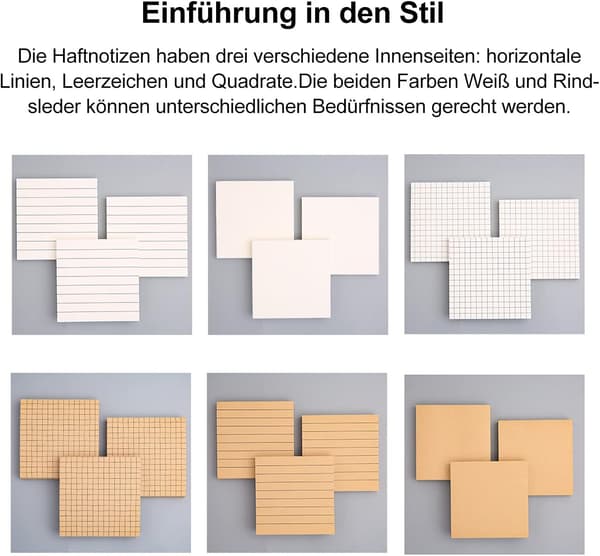 Kreative sticky notes, en pakke med 6 sticky notes, sticky notes til