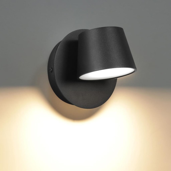 Modern vägglampa LED sänglampa läslampa 350° vridbar