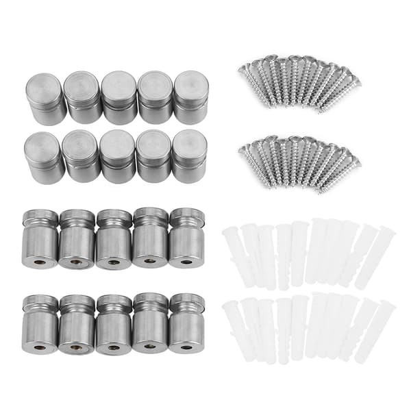Stödjande fästmaterial, glasfäste i 304 rostfritt stål för säker displaymontering, M16*20mm glasmonteringsmaterial med