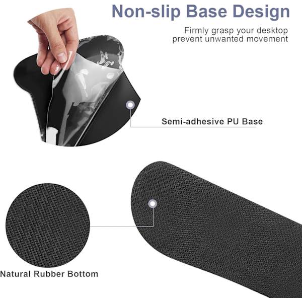Tangentbord Musmatta handledsstöd Gel Ergonomiskt handledsstöd Stöd Musmatta $ halkfri gummibas med minnesskum handledsstöd Lämplig för bärbar dator Hem