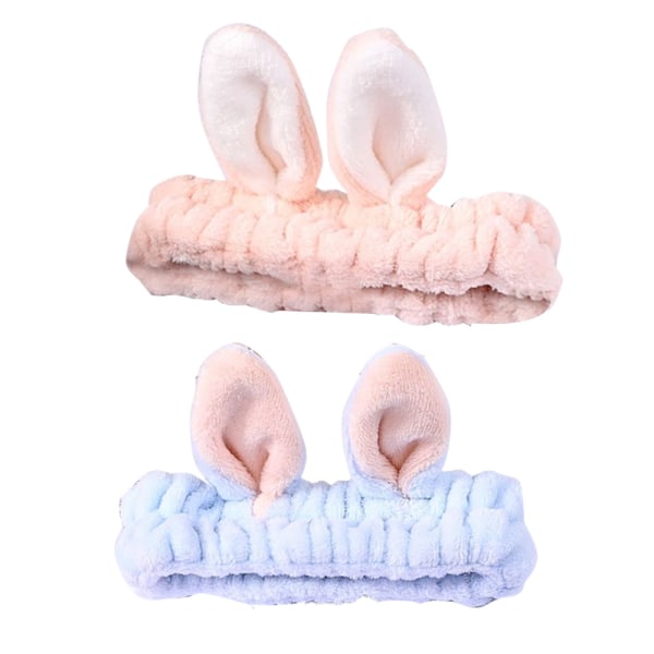 Dammode mjuk flanell Bunny Ear Makeup Kosmetisk dusch