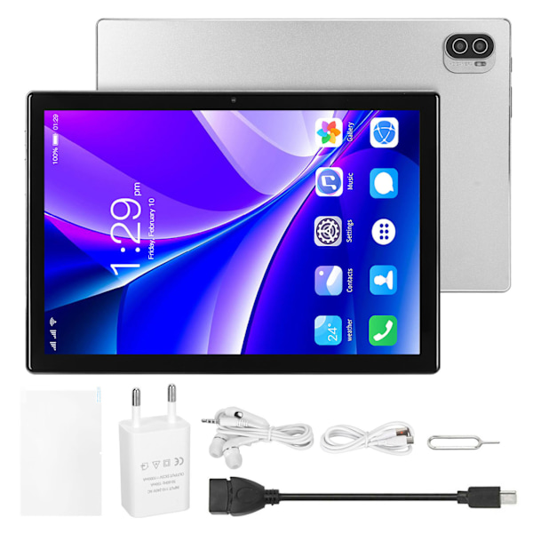 10,1 tums avancerad Android-surfplatta, Widevine L1-stöd för högkvalitativ streaming, dubbla högtalare, Octa-core CPU, 6 GB RAM, 64 GB ROM, snabbladdning,