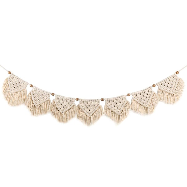 Bomulls Tofs Heminredning, Vävda Upphängningar, Hållbar Rustik Dekoration, Solid och Vacker Design, Boho Makramé Tofs Girlang För Bondgårds Accent,