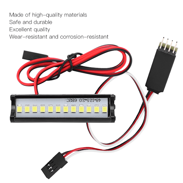 RC-biltakslampa LED-ljusramp med 3-kanals kontrollbrytare för 1/10 RC-crawler