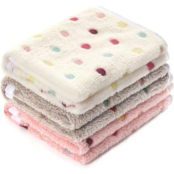Fleece Burunderlägg, Lättvättade Djurtillbehör för Marsvin, Hamster, Kanin, Chinchilla, Igelkott (3 st)