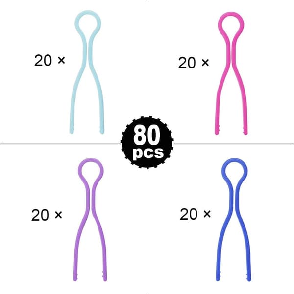 80 stykker trådspoleclips Spoleholderclips Plastspoleclips
