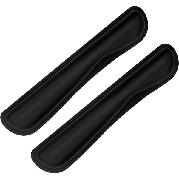 2-pack, svart handledsstöd, handledsstöd för tangentbord, minnesskum tangentbordsunderlägg