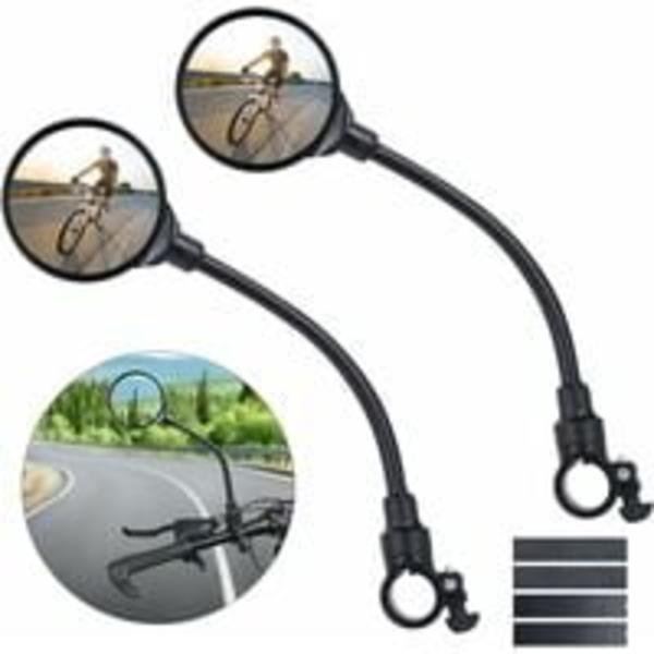 Cykel Backspegel, 2 Bredvinkel 360° Roterbara Cykelspeglar, Konvexa Akryl Säkerhetsspeglar för 22-30mm Styre, Cykeltillbehör för Alla Cyklar