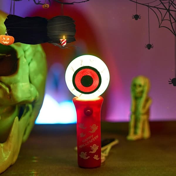 2 Halloween gresskar glitterstaver, for Halloweenfester, lyse glødepinner, kompakte og bærbare stye 3