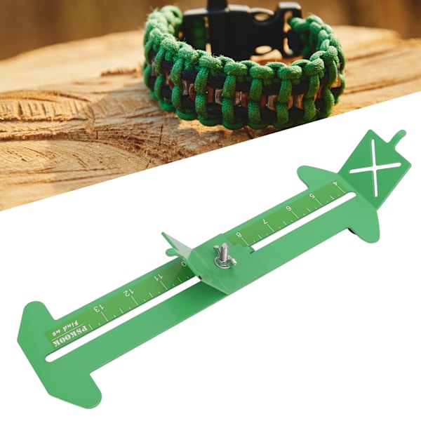 Paracord Armband Jig Kit Justerbar Längd Armband Maker Metallvävning DIY Hantverk Paracord Verktyg Ljusgrön