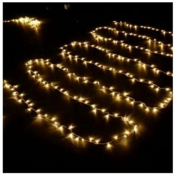 100M 600 LED-ljusslinga Karneval Bröllop Utomhus Inomhus Trädgårdsbelysning（Varm Vit）