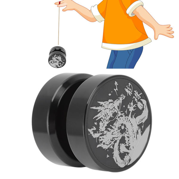 Alloy Yoyo Vuxen Spelare Utsökt Yoyo Leksak med Packning Ersättning Lager för Tävlingsspel Svart