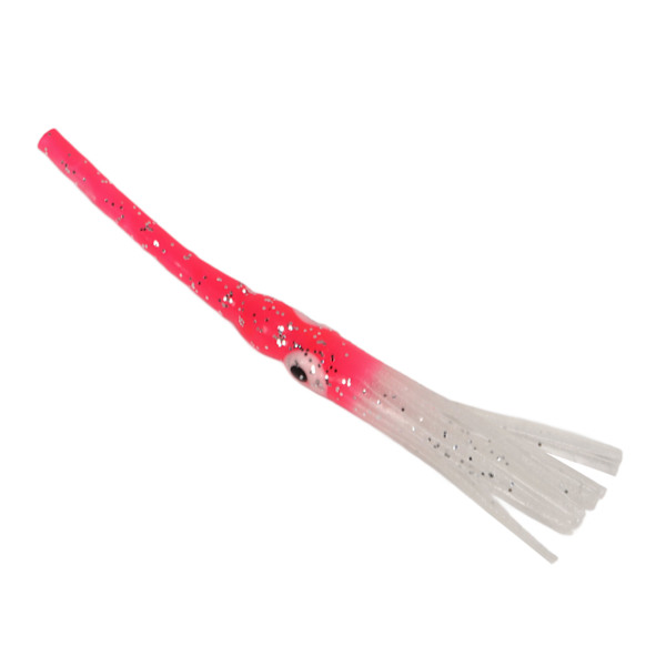 30 st Luminous Squid Skirts Mjuk Artificiell Bläckfisk Luminous Bete för Saltvatten Sötvatten Rosa