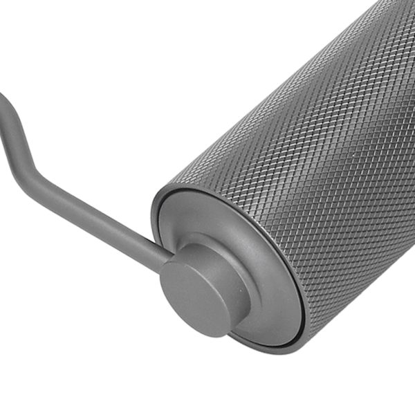 Manuell kaffebönskvarn Bärbar handkaffekvarn Hem Handkaffebönskvarn Grå Full Aluminiumkropp
