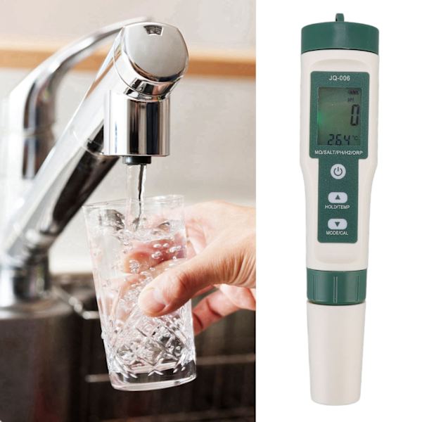 10 i 1 Digital Vattenkvalitetsmätare PH TDS EC Salthalt SG ORP Väte Rik Resistivitet Temperatur Näringsämne Test Penna