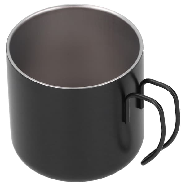 Bærbare campingkopper, kobberfinish dobbeltvægget termokrus, espressokopper i rustfrit stål til udendørs eventyr (400 ml)