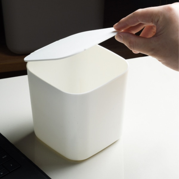 Mini desktop papperskorg med cover kök vardagsrum kontor