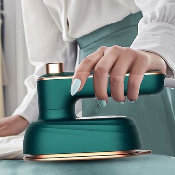 Mini sladdlös strykjärn för kläder, bärbar resestrykjärnsställ, våt- och torrstrykning, handhållen ångstrykjärn handhållen strykmaskin med
