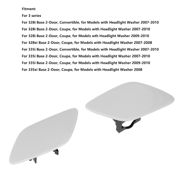 2 st. Strålkastartvättlock 61677171660 för 328i Base 2-dörrars cabriolet 2007-2010