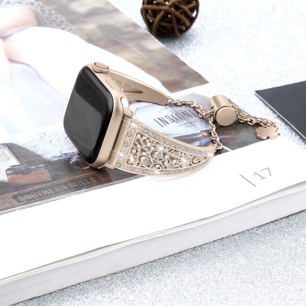 Kompatibel med Apple Watch Band 38mm 42mm Unique Metal för damer