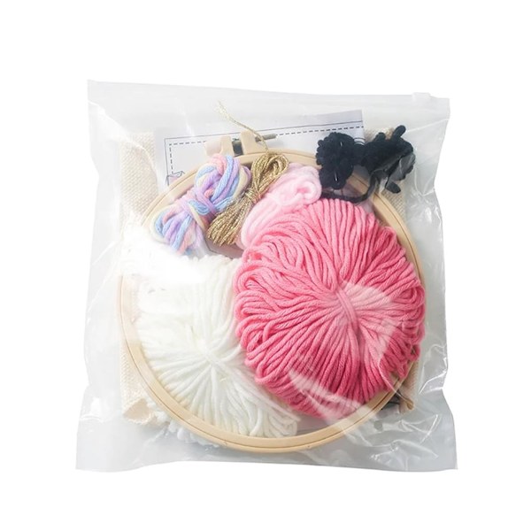 Korsstygnskit Broderi Startpaket, DIY Handarbete Broderi Startpaket Korsstygnshantverk för Vuxna Nybörjare Broderi - Fjärilsgirlang