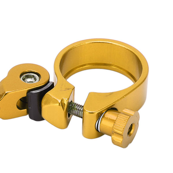 VIARON Aluminiumlegering MTB Cykelsadelstolpeklämma Snabbfrigörande Sadelstolpeklämmor 31,8 mm Guld