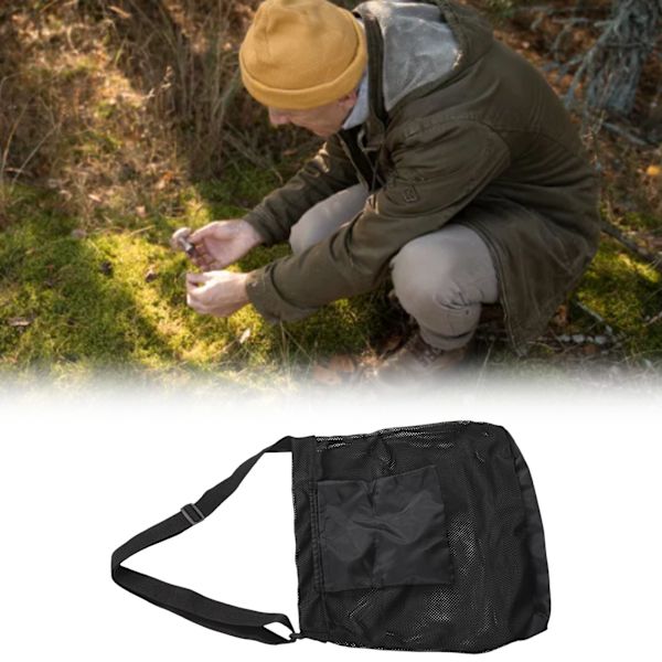 Stor kapacitet svamp plockning väska utomhus fruktträdgård skörd väska andningsbar mesh foraging väska