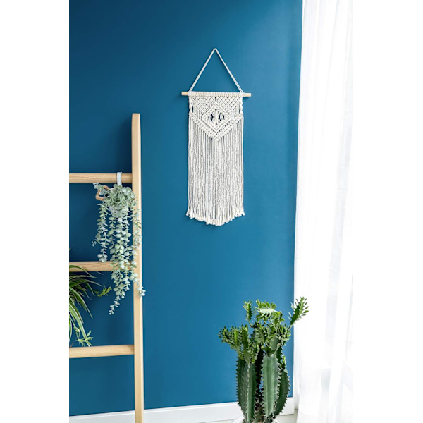 2 st Macrame väggbonad liten vävd gobeläng väggkonstdekor - Vacker för Boho heminredning, lägenhet, barnkammare, festdekorationer