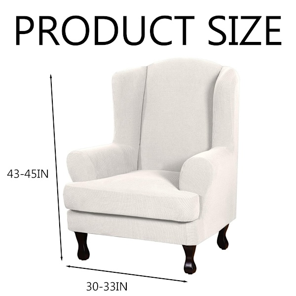 Stretch Slipcovers Soffa Överdrag Möbler Skydd med Elastisk Botten, Anti-Slip Skum 2 Delar Soffa Överdrag, Lycra Spandex Jacquard med Små Rutor