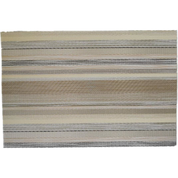 Tjock PVC-duk (6 stycken), imitation linne, multifunktion, värmeisolering, bordsmatta, bordsmatta, halkfri, lätt att rengöra (gul)