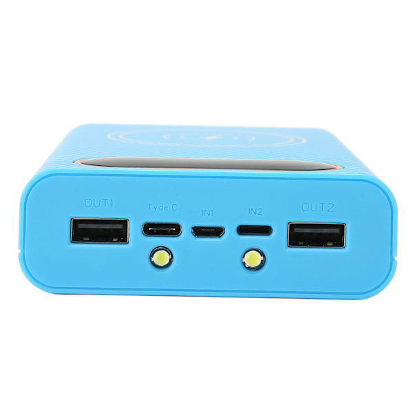 Extern Backup-laddare, portabel batterilåda med stor kapacitet, strömdisplay och intelligent automatisk avstängning, trådlös laddningsfunktion, för