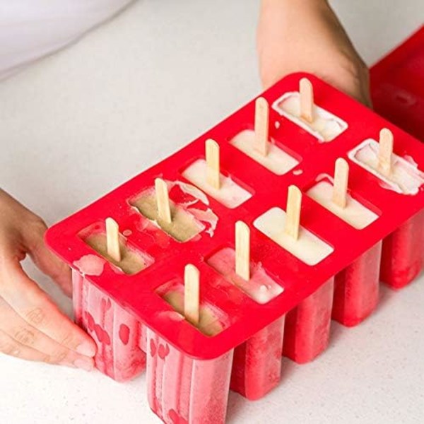 Återanvändbara Glassformar i Silikon, Flexibla Lätta att Ta Ur För Ditt Kök, Livsmedelsgodkänd Silikon, Möjlighet till Flera Smaker, BPA-Fria Säkra Giftfria