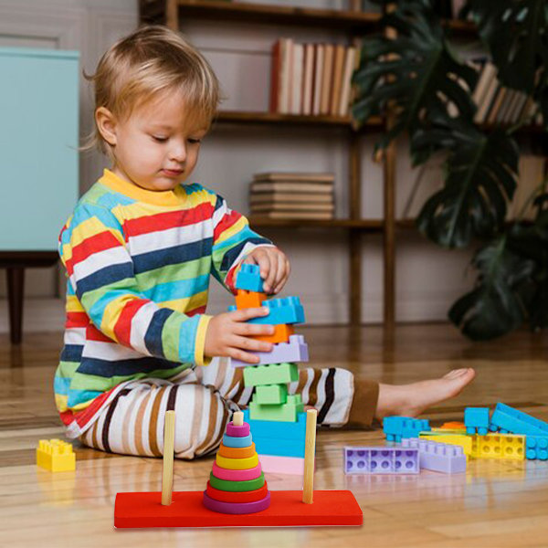 Liten Pärla Åtta-tons Qin Väckarklocka Barnpiano Slagset Träleksak Baby Tidig Utbildning Pedagogiska Byggklossar
