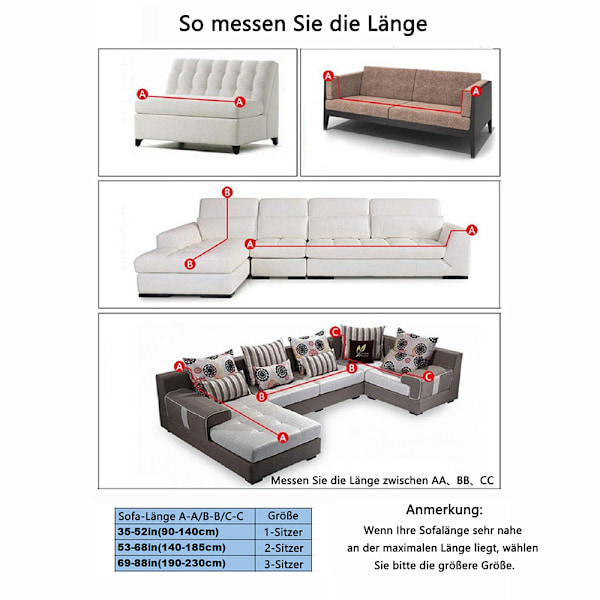 Soffaöverdrag Hörnsoffa L-forma Vattentät Stretch Soffaöverdrag Universellt Soffaöverdrag för 1/2/3/4 Sits (L-forma Hörnsoffa Kräver Två) (1 Sits,