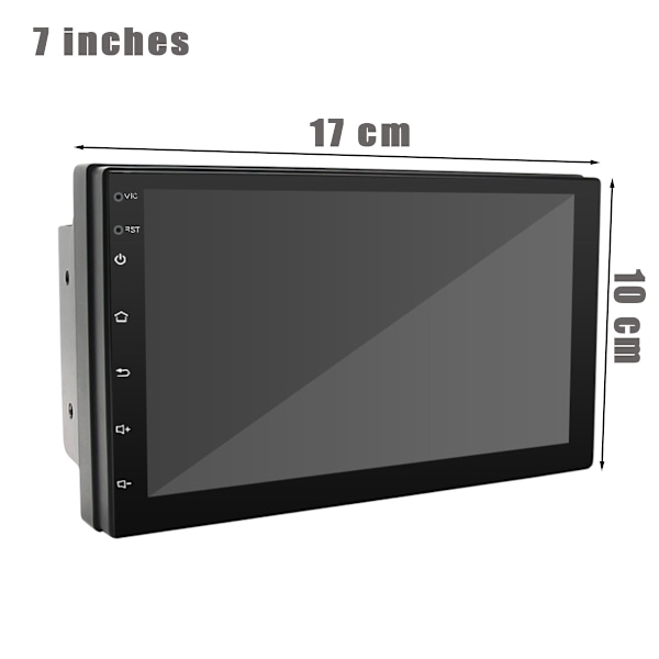 Android-radio 7 tum Touchscreen Bilstereo Dubbel DIN med Bluetooth, GPS-navigering, WiFi, DSP, iOS-spegelkoppling, FM RDS-radio, Backkamera