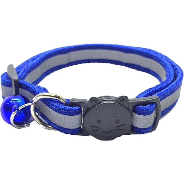 Halsband för katter i nylon, reflexremsa säkerställer synlighet, säkerhetsspänne för oöverträffad säkerhet, din katts nya bästa accessoar (6 färgalternativ)