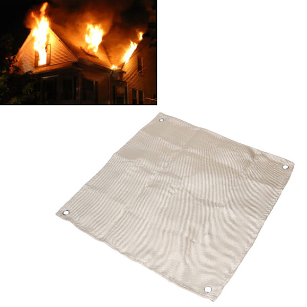 Brandsäkerhetsfilt av Fiberglas, Eldfast 550℃, Brandsläckningsfilt 50x50cm