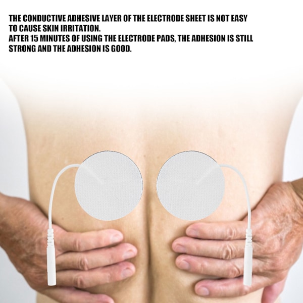 Återanvändbara TENS-plattor för optimal komfort, universella elektrodplattor med ledande adhesivt lager minskar hudirritation, starkt nonwoven-stöd