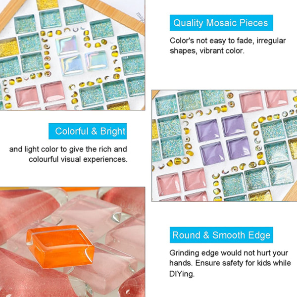 Mosaic DIY Crafts Materialpaket Tillbehör för Coaster