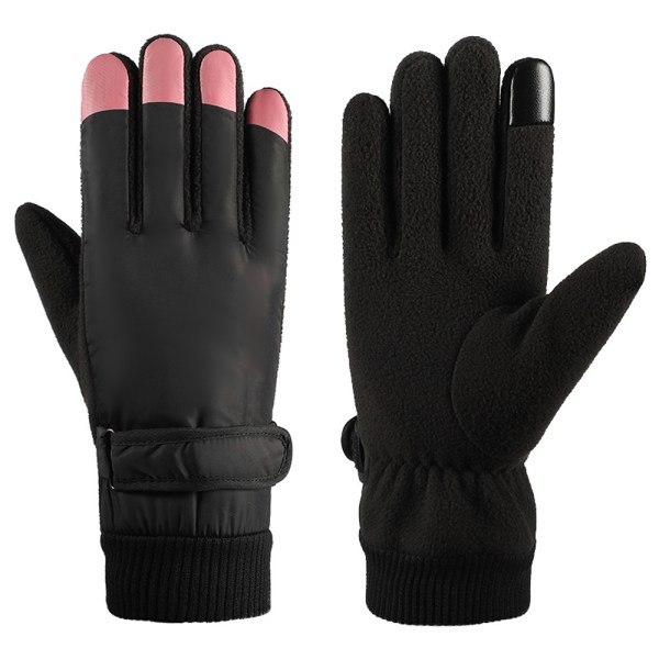 Handskar vinter fleece för kvinnor varm ridning kalltät vattentät