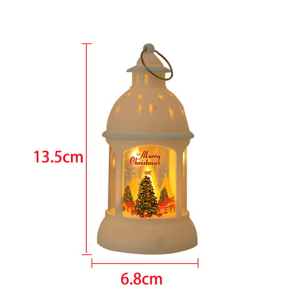2-delt sæt Halloween og jul LED-lys, dekorative bordlamper, natlys, julepynt style 3