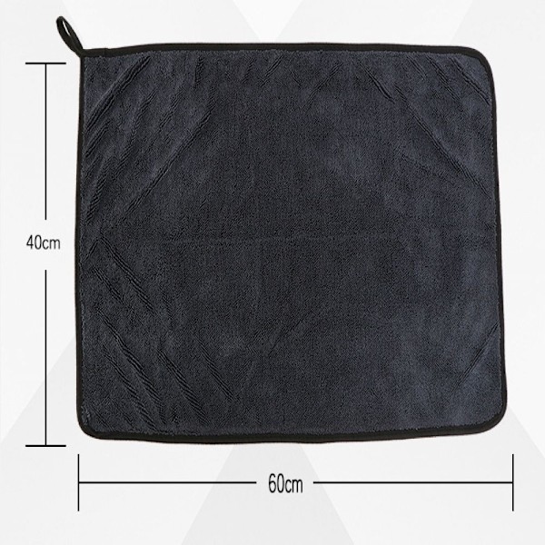 Professionell Design Mikrofiber Badhandduk, Snabbtorkande Absorberande Handduk, Återanvändbart Tyg, Blank Torr Yta För Bil Och Hem (Grå, 2 st, 40*60cm)