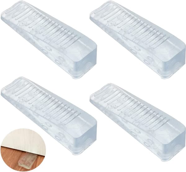 4 stk dørstoppere, dørkile, sklisikker dørstopper, silikon