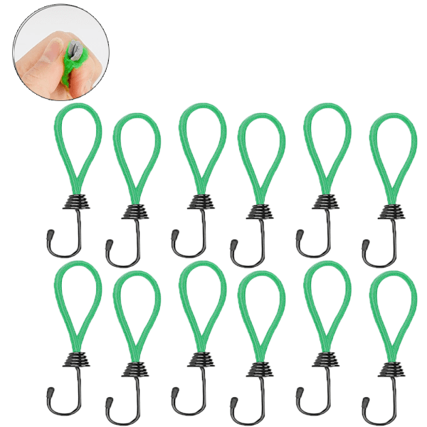 Elastiska remmar med krokar - expanderkrokar för presenningar - 15