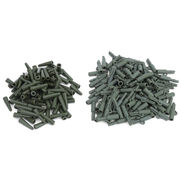 100 set 35MM karpfiske fixering linjekontakt hylsa säkerhetsklämma redskap tillbehör grön