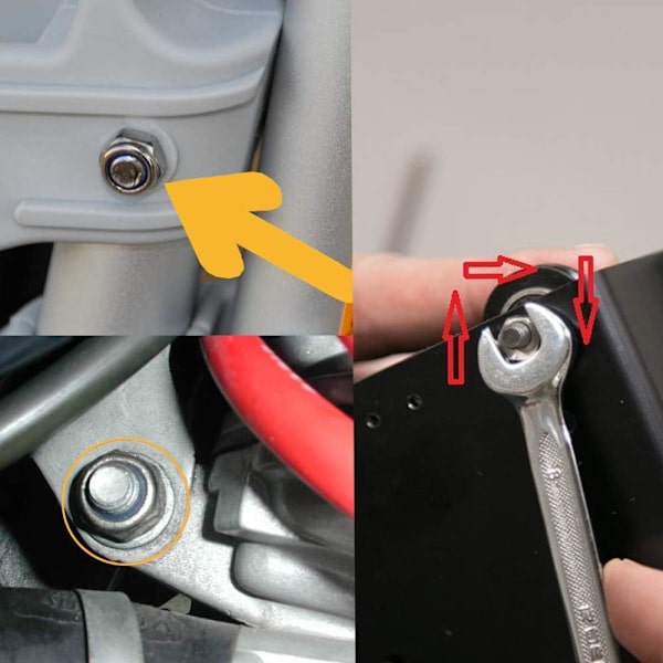 Sexkantsmutter, Nylonlåsningsmutter-sortimentssats, Rostfria sexkantslåsningsmuttrar, 304 och nylon Dimensioner: M3, M4, M5, M6, M8, M10, M12