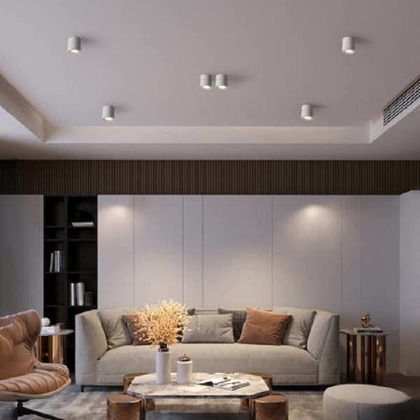 7 W LED takspotlight for overflatemontering, direkte vegglampe