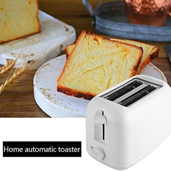 2 Skivor Brödrost Bärbar Hushåll 800W med 7 Temperaturinställningar, Flyttbar Brödsmulbricka, Infällbar Hjulinfästning Automatisk Toast Sandwich