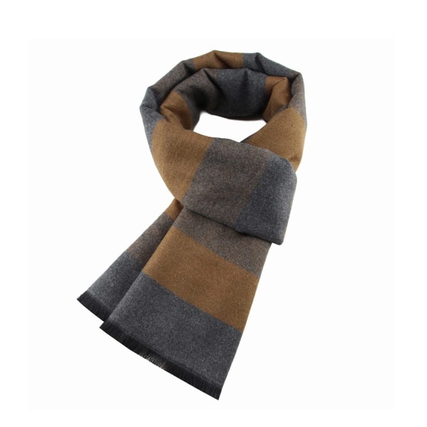 Varm höst- och vinterscarf, klassiska och eleganta rutiga halsdukar för män